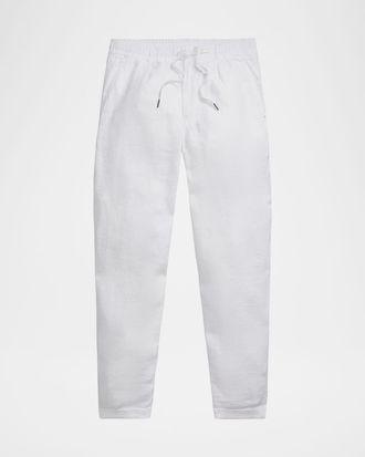 Polo Ralph Lauren Men & apos;s Linen Pleated Drawstring Trousers