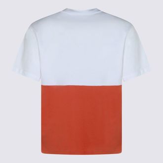 K-Way Mens T-Shirts And Polos Orange Brownish-White _100 % Co