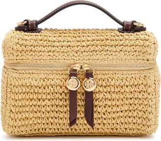 Tory Burch Slim Romy Raffia top Handle bag - Natural - One Size