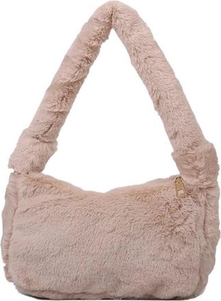 Generic Shoulder Underarm Bag Solid Color Purse Autumn Winter Handbag Women Lady Fashion Storage Pouch(KHAKI)