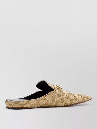 Gucci ragazzo mule gold tone horsebit hardware