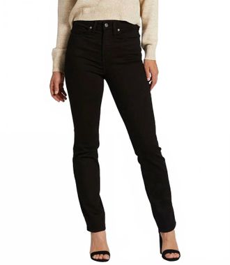 Silver Jeans Co Womens Infinite High Rise Straight Leg Jeans In Black