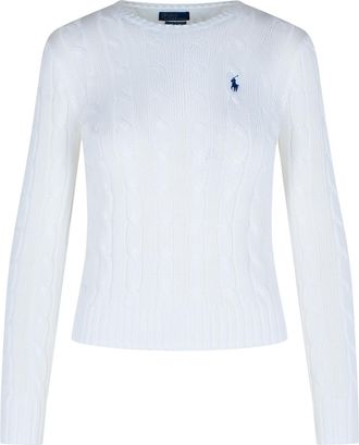 Polo Ralph Lauren Julianna White Cotton Sweater