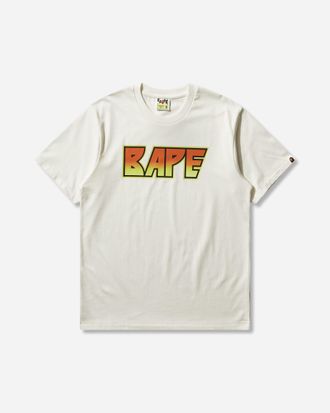 A Bathing Ape Men s Bape Kiss Logo T-Shirt Ivory