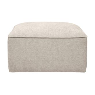 Miliboo Puff Reposapi&eacute;s En Tejido Efecto Terciopelo Texturizado Beige Kerry