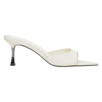 Estro & Luminara Pointed Open-Toe Heeled Mules - female - Estro - Heeled Mules - Beige - 5 UK - Shoes
