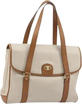 Celine Pre-owned Vintage Handtas - Dames - Vintage Handtas - Wit - ONE Size - Leer - Vintage