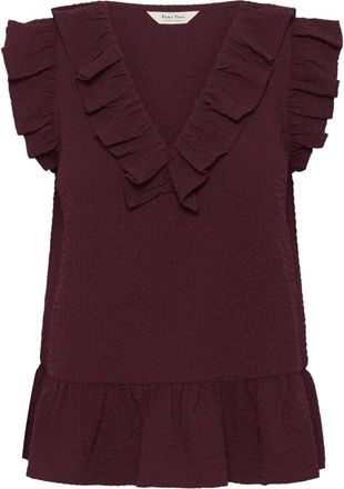 Part Two Troja PW SH - Dames - Blouses - Rood - S - Polyester - Overhemden