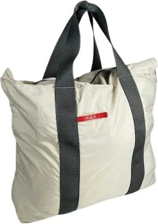 Prada Pre-owned Tote Bags, female, White, Size: ONE SIZE Pre-owned Vintage Tote Bag