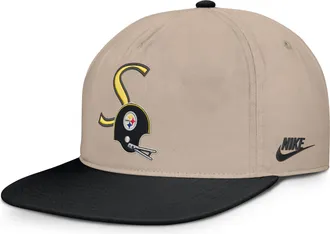 Nike Pittsburgh Steelers Rewind Pro Nike Mens NFL Adjustable Hat in Brown | NF570J2R7LV-SF5