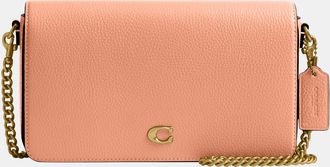 Coach Womens Mila Crossbody Bag With Signature Canvas - Orange Leather - One Size