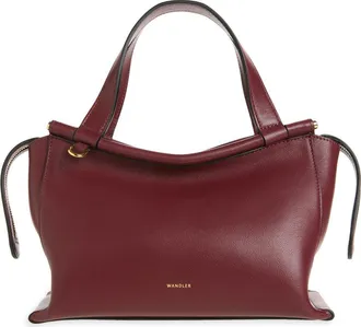 Wandler Ida Leather Top Handle Bag in Bordeaux at Nordstrom