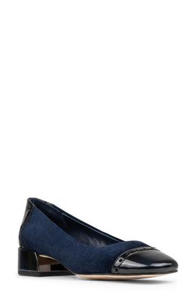 Donald J Pliner Cap Toe Pump in Navy at Nordstrom, Size 6