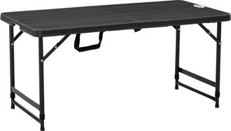 OUTSUNNY Mesa de jard&iacute;n 118x60x74 cm gris oscuro