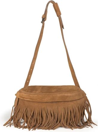 Vic Mati&eacute; Maris Fringed Belt Bag - Dames - Schoudertassen - Bruin - ONE Size - Leer - Tassen