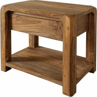 Massivmoebel24 comodino in legno di Sheesham / palissandro 60x40x50 marrone oliato bueno 005