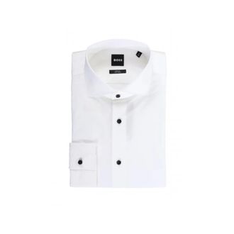 HUGO BOSS Overhemden, Heren, Wit, L, Formal Shirts