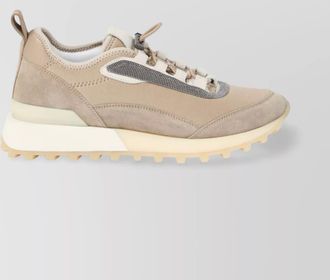 Brunello Cucinelli chunky sole suede finish sneakers