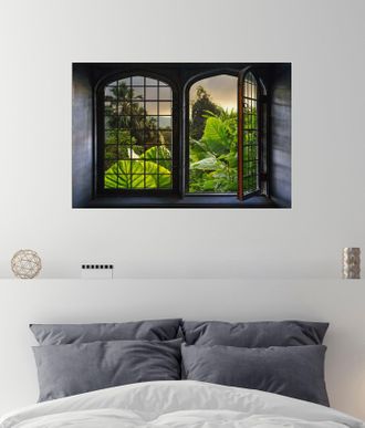 Queence Wandsticker »Urwald« Wandsticker, Wandbild, selbstklebend, 3D, Fenster