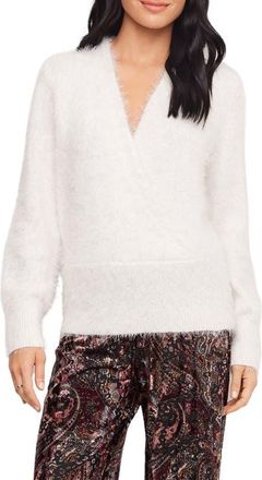 Karen Kane Eyelash Wrap Sweater in Cream at Nordstrom, Size X-Large