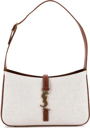 Saint Laurent Le 5 a 7 Canvas Small hobo bag - Beige