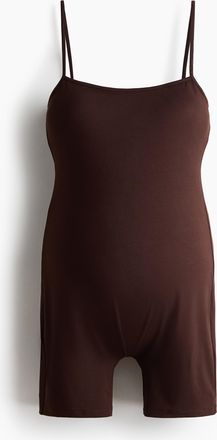H&M MAMA Kurzer Jumpsuit mit integriertem BH - Dunkelbraun