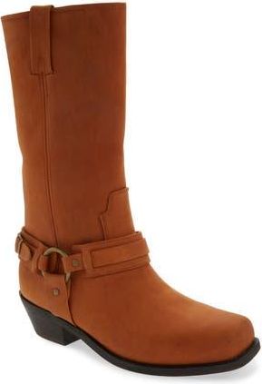 Jeffrey Campbell Waylon Western Boot in Tan Crazy Horse at Nordstrom Rack, Size 6.5