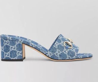 Gucci siaga 55 open toe block heel sandals