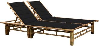 vidaXL Vidaxl - Tumbona Con Cojines Para 2 Personas Bamb&uacute;
