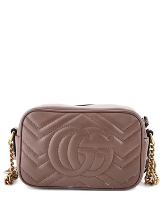 Gucci GG Marmont Shoulder Bag Matelasse Leather Mini crossbody bag - Beige