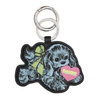 Ganni Keyrings, female, Blue, Size: ONE SIZE Blue Dog Keyring Accessories