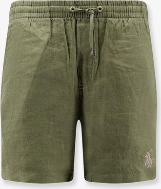 Ralph Lauren Linen bermuda shorts with embroidered logo - POLO RALPH LAUREN - gender_Man