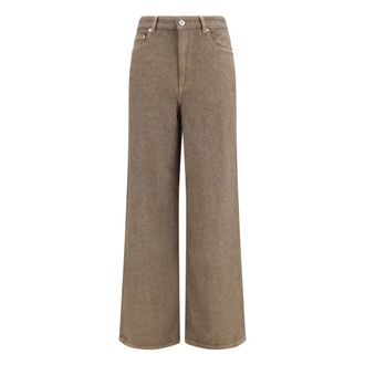 Ganni Lari Neppy Denim Jeans - Dames - Jeans - Beige - Maat: W27 Denim