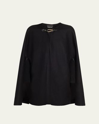 Nili Lotan Arianna Brushed Wool-Blend Cape