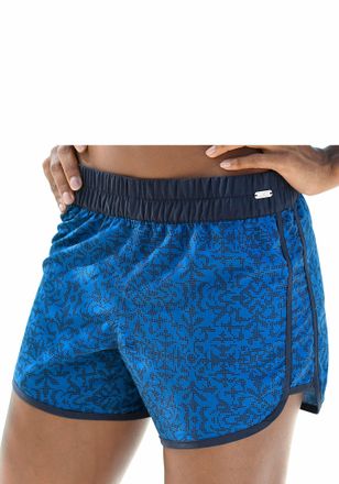 Venice Beach Badeshorts VENICE BEACH, Damen, Gr. 34, N-Gr, blau (marine, blau), Microfaser, Polyester, gemustert, Badehosen Badeshorts, mit dezentem Druck