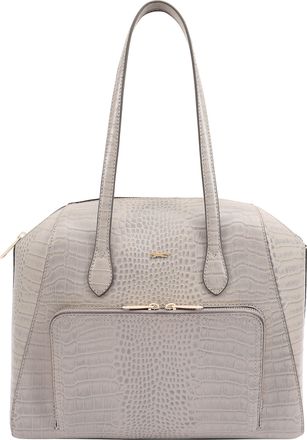 Paul Costelloe Womens Shingo Leather Shoulder Bag - Grey - One Size