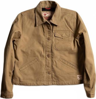 Iron And Resin Womens Basset Buffalo Flannel Lined Jacket In Beige