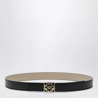 Loewe Cintura Anagram reversibile nera/argilla