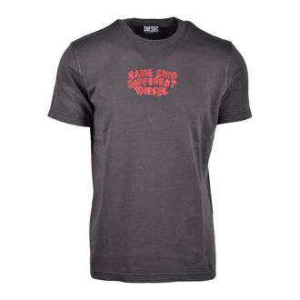 Diesel Cotton T-shirt - male - Diesel - T-Shirts - Gray - S - Tops