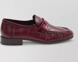 The Row eel leather loafers hand painted sole