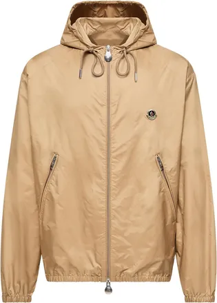 Moncler Moncler Hooded Windbreaker, Men, Beige, Size: 1
