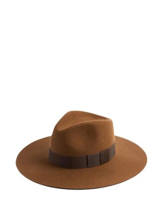 Nina Ricci Wollen fedora hoed - Bruin