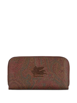Etro paisley zip-around wallet - M0019 BROWN