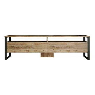Dmora Mobile porta tv Thuban, Credenza da soggiorno, Armadio basso per tv, Base parete attrezzata, 180x36h56 cm, Quercia, con imballo rinforzato, con