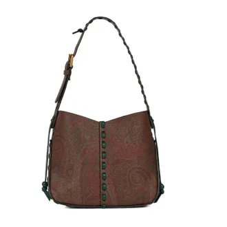 Etro Etro, Shoulder Bags, female, Brown, Size: ONE SIZE Brown Paisley Jacquard Coated Crossbody Bag