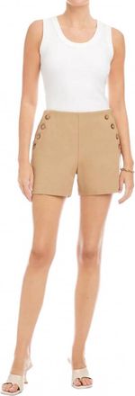 Fifteen Twenty Button Pocket Shorts In Khaki