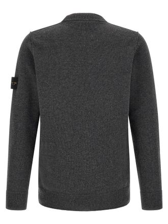 Stone Island Virgin Wool Crew Neck Sweater - Grey