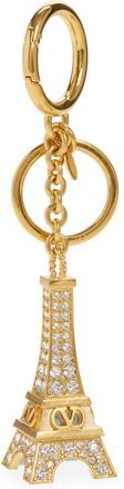 Valentino Garavani VLOGO Signature Bag Charm in Antique Brass/Crystal at Nordstrom