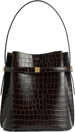 Toteme Toteme bucket bag met krokodillenreli&euml;f