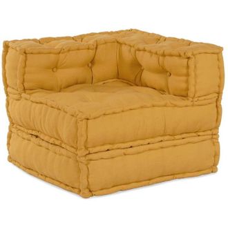 vidaXL vidaXL Divano Componibile Giallo 70x70x54 in Tessuto